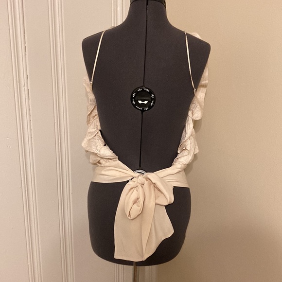 BCBGMaxAzria backless silk top. - Picture 2 of 3